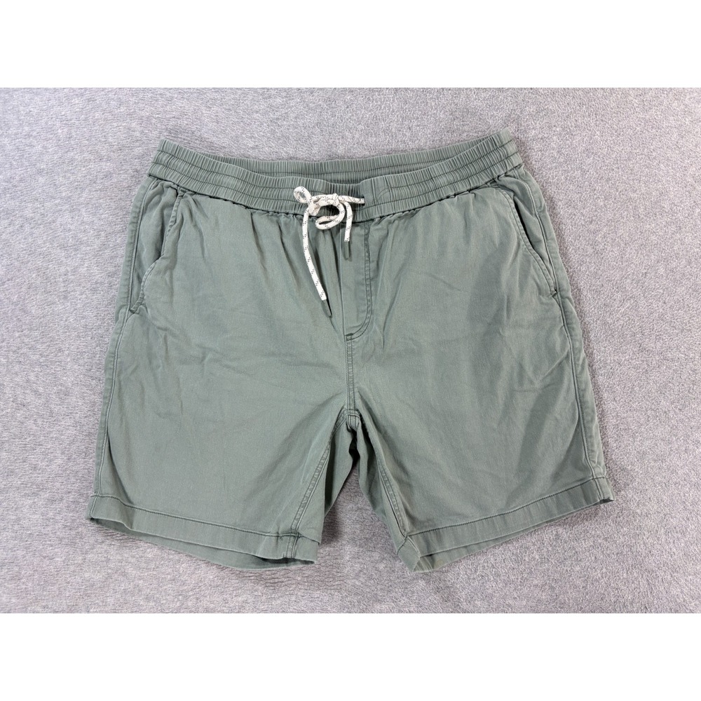Faherty Cotton Blend Casual Summer Shorts (Men's XL) Green - 7"